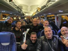 LA FOTO/ La festa del Lecce sul pullman