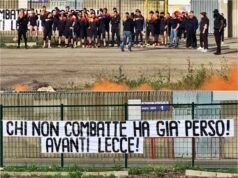La carica degli Ultrà Lecce in vista dei play-off
