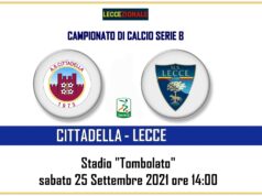 Cittadella-Lecce, le formazioni ufficiali. Bjarnason, Bjorkengren e Olivieri titolari
