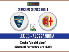 Lecce-Alessandria, il tabellino. Olivieri dal 1′, Strefezza out
