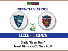 Lecce-Cosenza, il tabellino. Giallorossi con 6 assenze