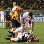 Gregorio a terra con Lucioni – Lecce-Monza 3-0