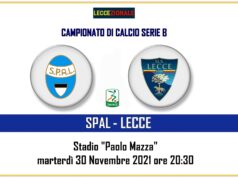 Spal-Lecce, le formazioni ufficiali. Coda parte dalla panchina