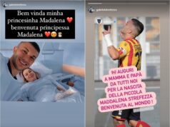 Fiocco rosa in casa Strefezza: è nata Madalena