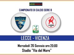 Lecce-Vicenza, le formazioni ufficiali. Giocano Calabresi, Faragò, Bjorkengren e Listkowski