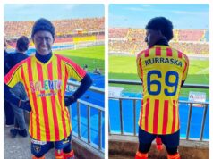 Anche Kurraska allo stadio per incitare il Lecce