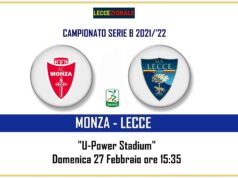 Monza-Lecce, il tabellino. Helgason titolare