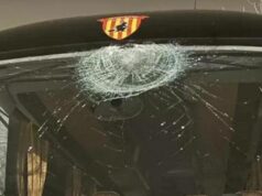 Follia in Umbria: sasso contro il bus del Benevento