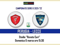Perugia-Lecce, il tabellino. Davanti Coda, Ragusa e Rodriguez. Listkowski e Blin a centrocampo