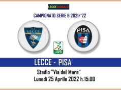 Lecce-Pisa, il tabellino. Gendrey e Dermaku le novità