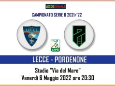 Lecce-Pordenone, il tabellino. Tuia e Majer tra i titolari