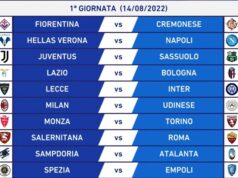 Varati i calendari di Serie A, sarà subito Lecce-Inter