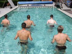 Seduta di scarico in piscina per il Lecce