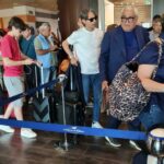 Corvino e Pippo Inzaghi in aeroporto Bologna