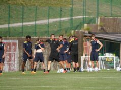 Primo giorno di allenamento in ritiro per il Lecce