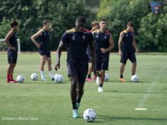 Il Lecce al lavoro con tutti i nazionali