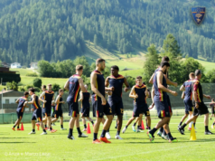 Doppio allenamento in vista di domani per il Lecce che riaccoglie Berisha