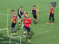 Il Lecce continua ad allenarsi verso il match col Nizza