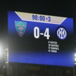 tabellone Lecce-Inter 0-4