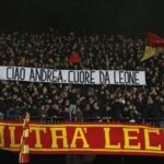 striscione Ultrà Lecce per Andrea Presicce