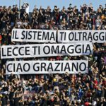 striscione Curva Sud contro Lega Calcio per Graziano Fiorita