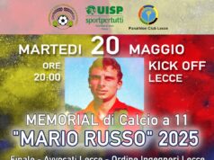 Memorial Mario Russo, finale e premiazioni il 20 Maggio al Kick Off