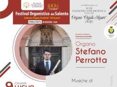 Festival Organistico del Salento, cambia il protagonista del concerto di Salve: all’organo Stefano Perrotta