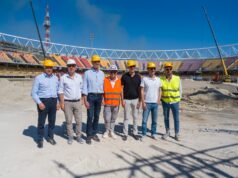 Stadio “Via del Mare”, completato il compression ring. Al via il montaggio del tension ring e delle funi radiali