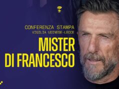 Di Francesco: “Udinese in crisi? Abbiamo bisogno di punti anche noi”